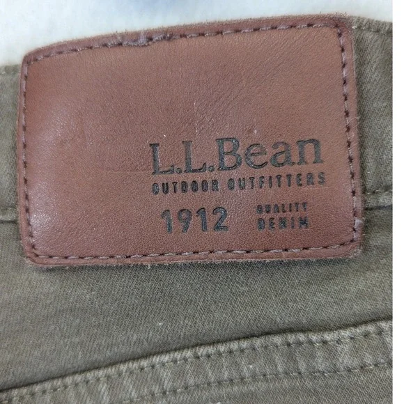 L.L.Bean Outdoor Outfitters 1912 Quality Denim Standard Fit Men's Pants Brown - Picture 4 of 8